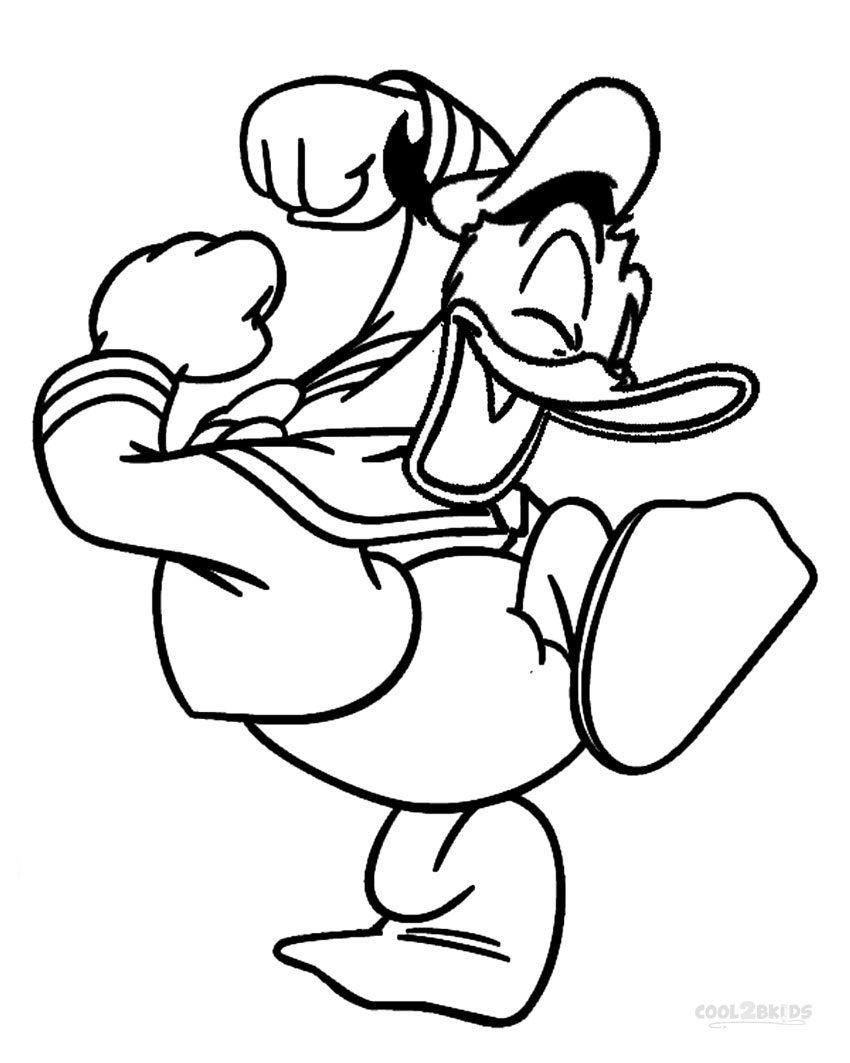 funny Donald Duck coloring page